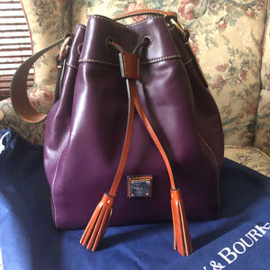 Dooney and Bourke Plum Keeghan Drawstring Bucket
